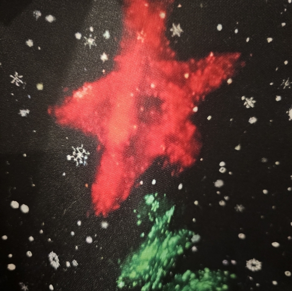 Christmas Tree Graphic Hoodie Snow Print Holiday Sweatshirt Unbranded Size L - Picture 2 of 8